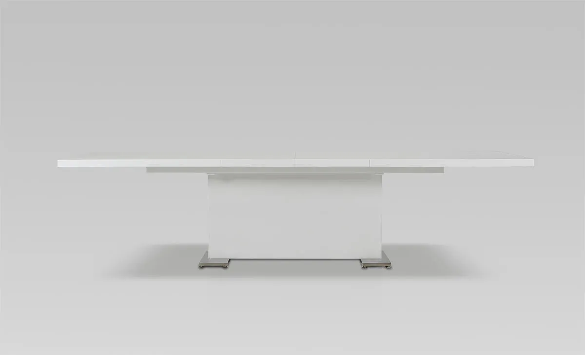 30' White Mdf And Steel Dining Table By Homeroots - 283320