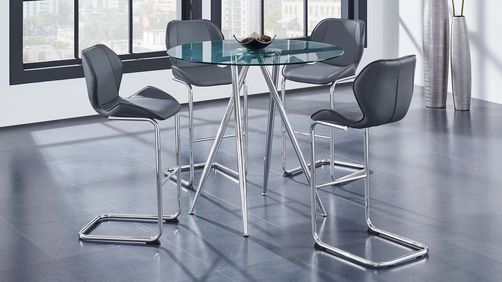 5 Piece Dining Room Set (D1503BT   D1446BS-GR)