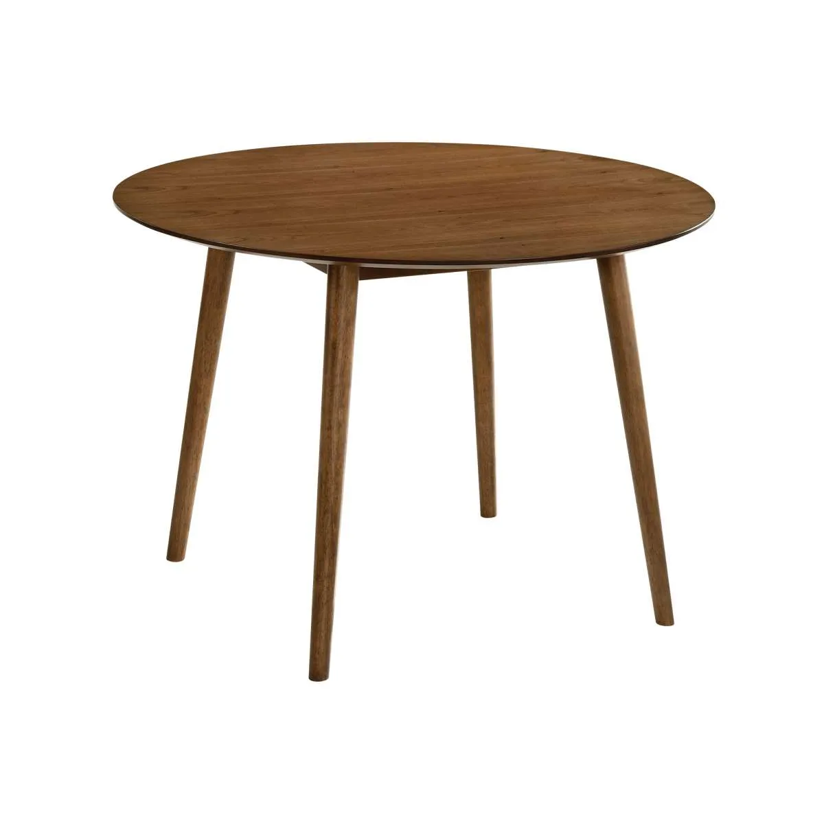 Arcadia and Juno 42" Round Charcoal and Walnut Wood 5 Piece Dining Set By Armen Living
