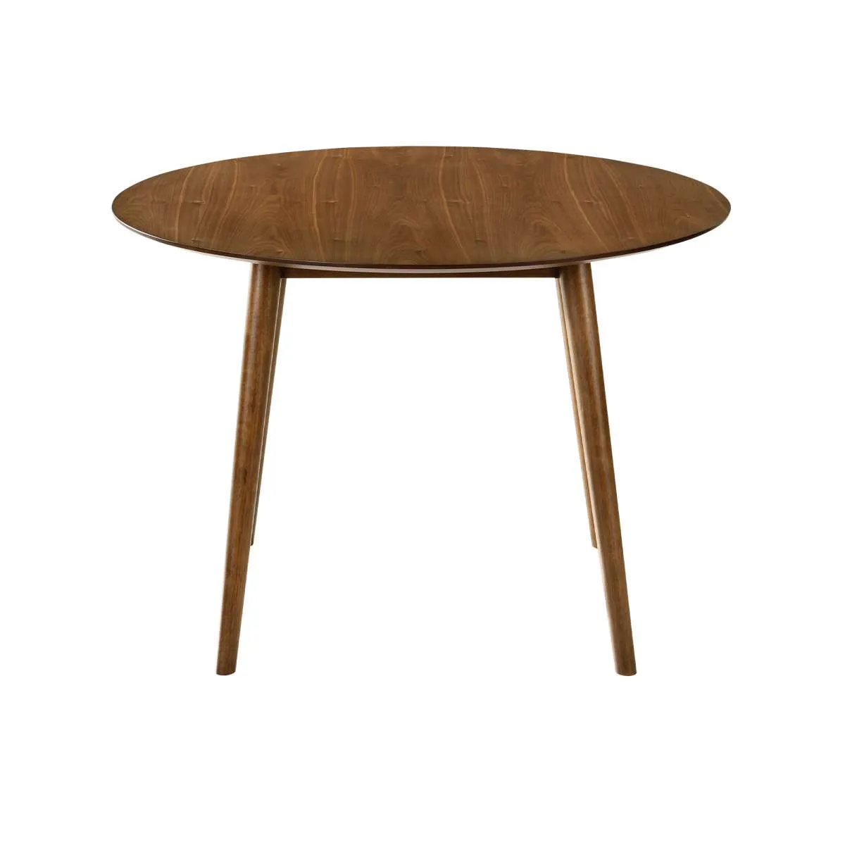 Arcadia and Juno 42" Round Charcoal and Walnut Wood 5 Piece Dining Set By Armen Living