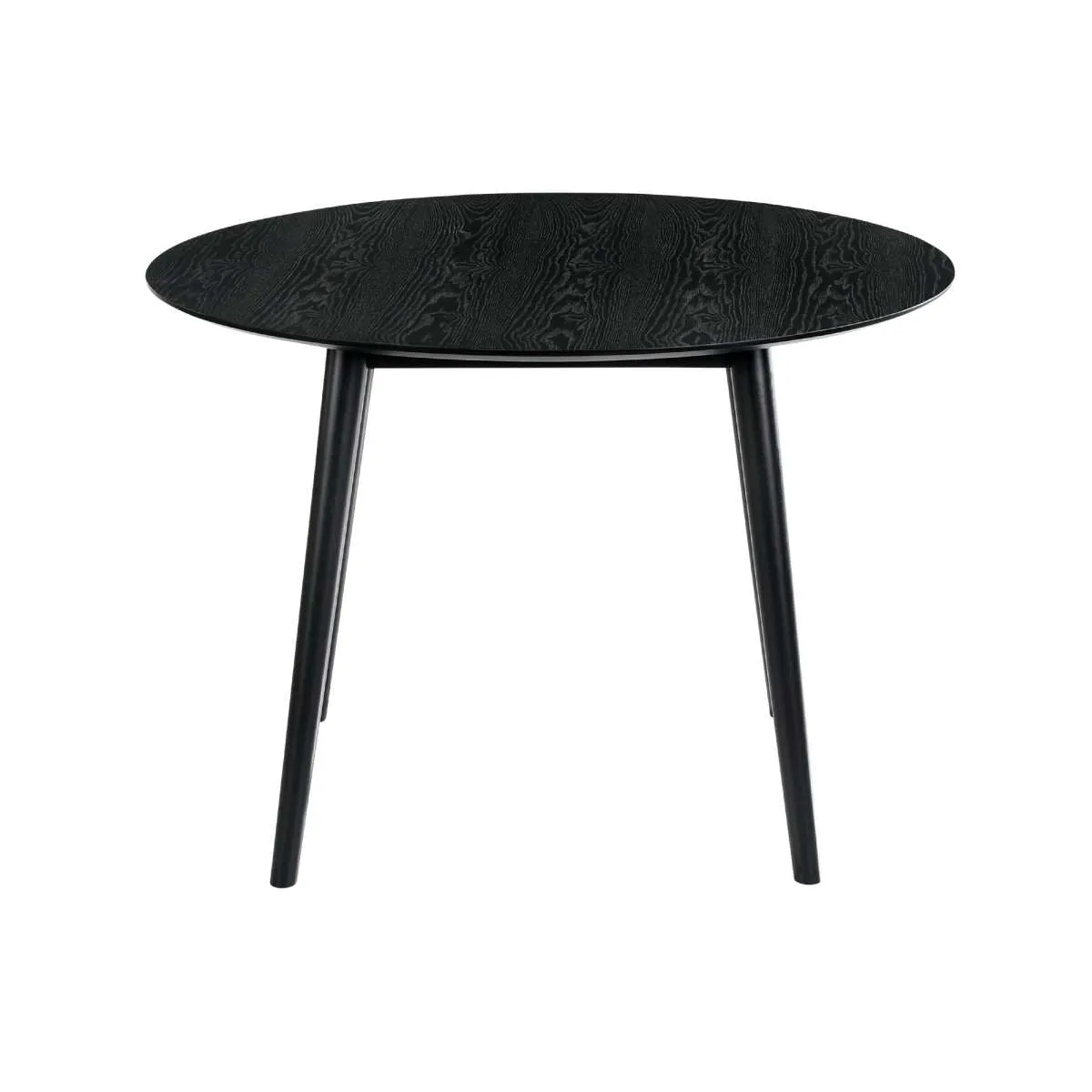 Arcadia and Talulah 42" Round Grey and Black Wood 5 Piece Dining Set By Armen Living