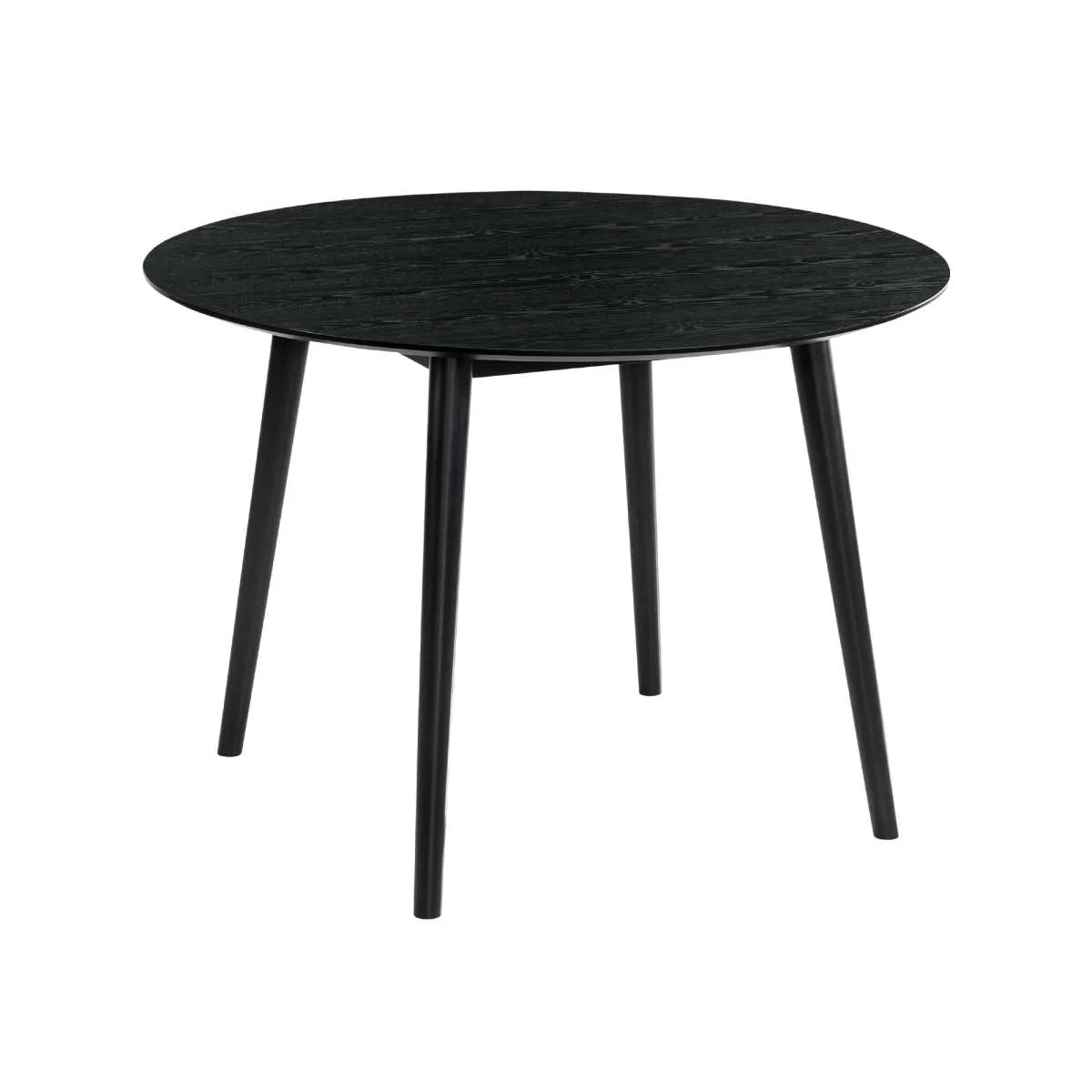 Arcadia and Talulah 42" Round Grey and Black Wood 5 Piece Dining Set By Armen Living
