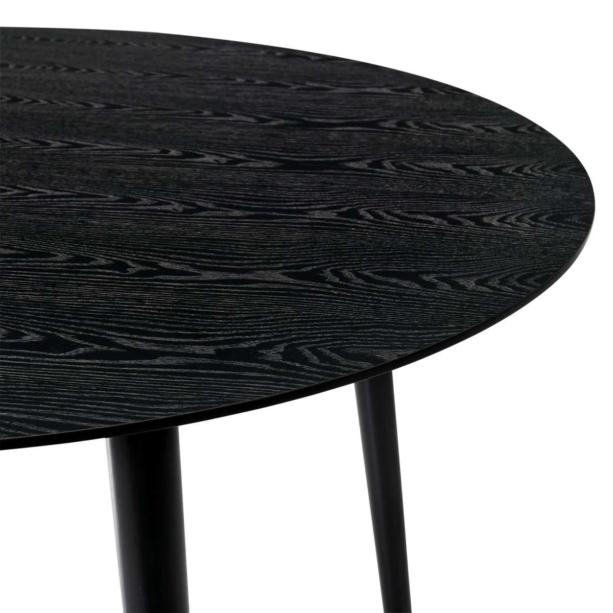 Arcadia and Talulah 42" Round Grey and Black Wood 5 Piece Dining Set By Armen Living