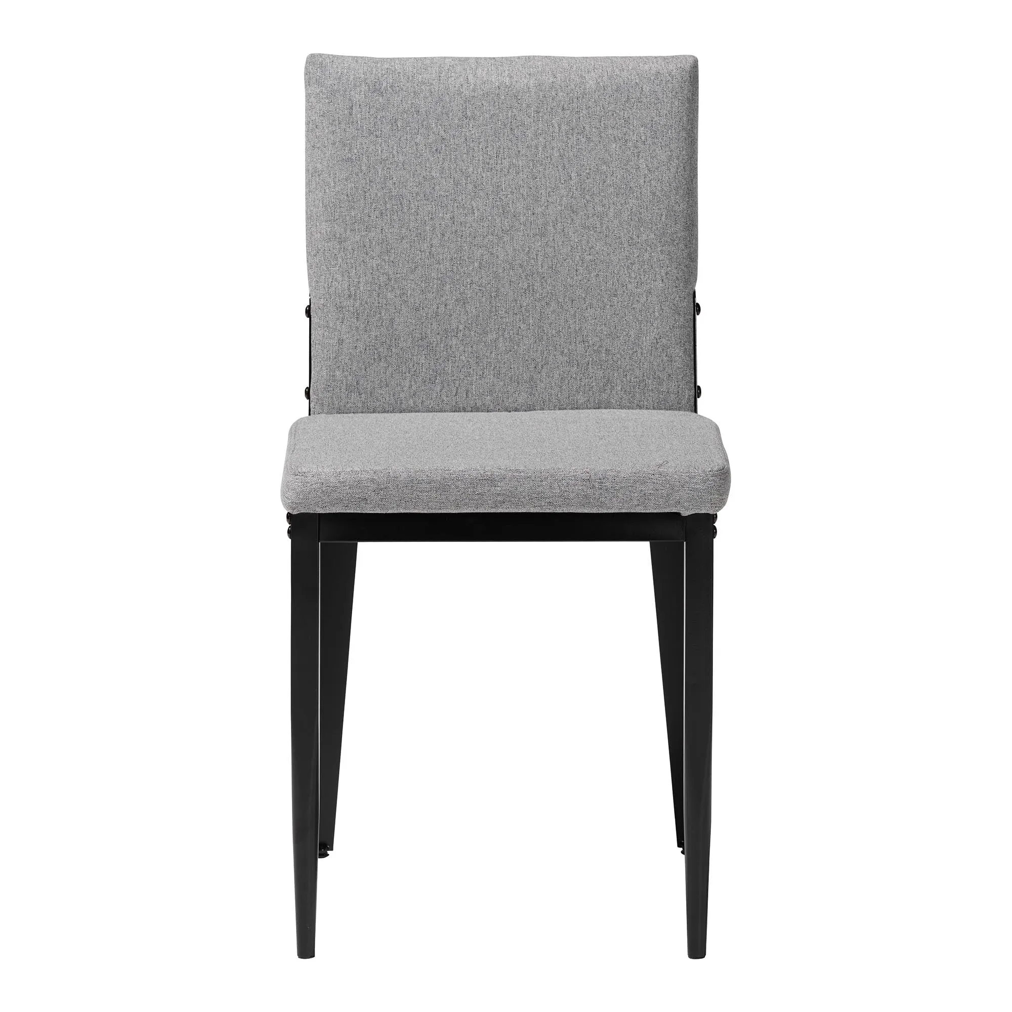 Baxton Studio Bishop Industrial Beige Fabric and Metal Dining Chair
