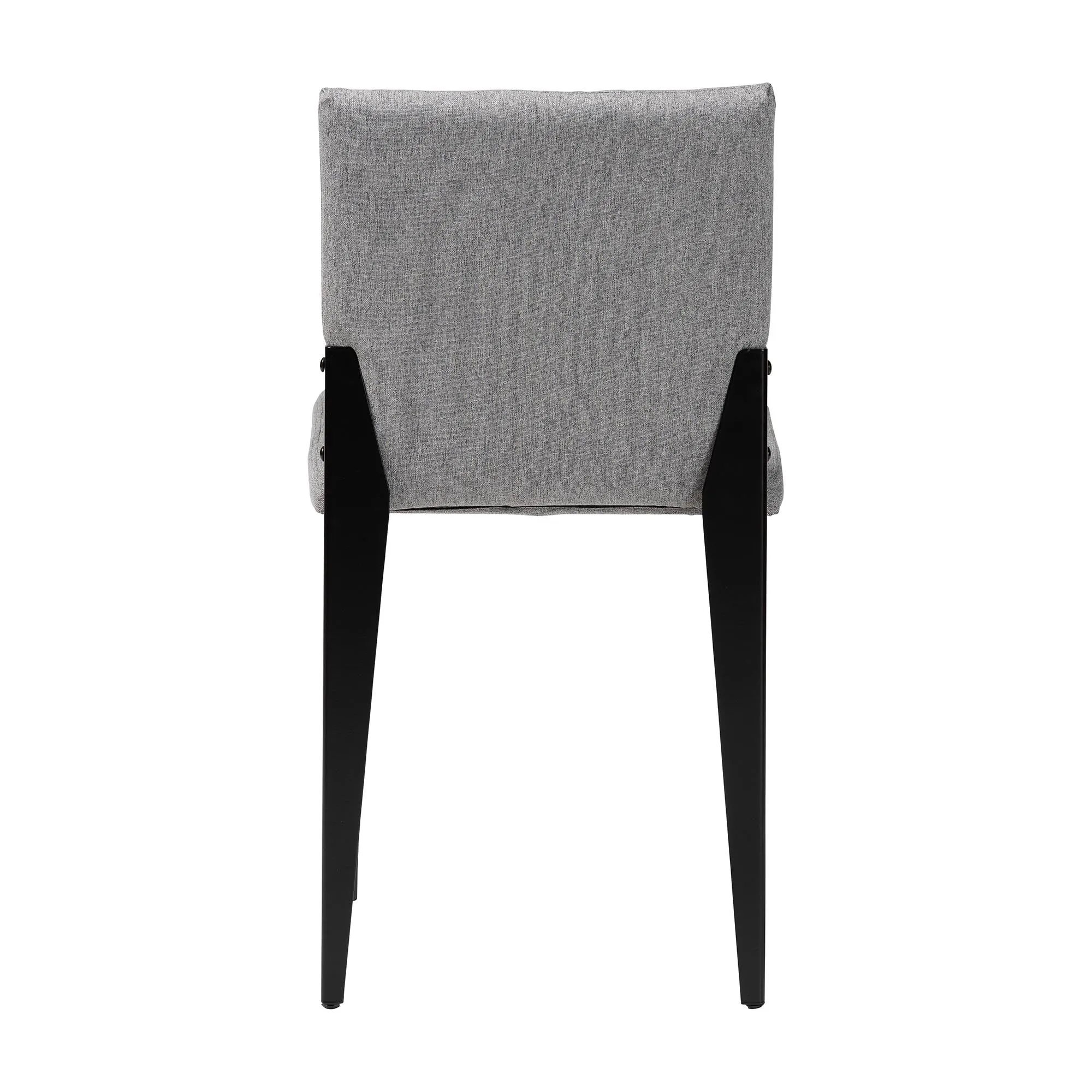 Baxton Studio Bishop Industrial Beige Fabric and Metal Dining Chair
