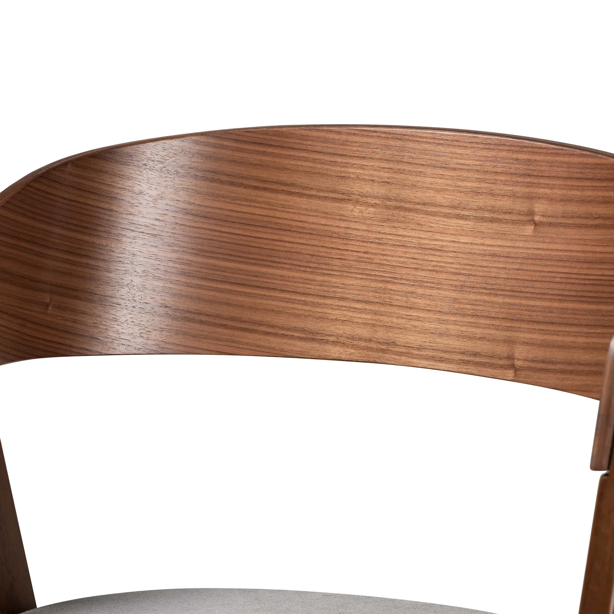 Baxton Studio Danton Mid-Century Modern Grey Fabric Upholstered and Walnut Brown Finished Wood 2-Piece Dining Chair Set