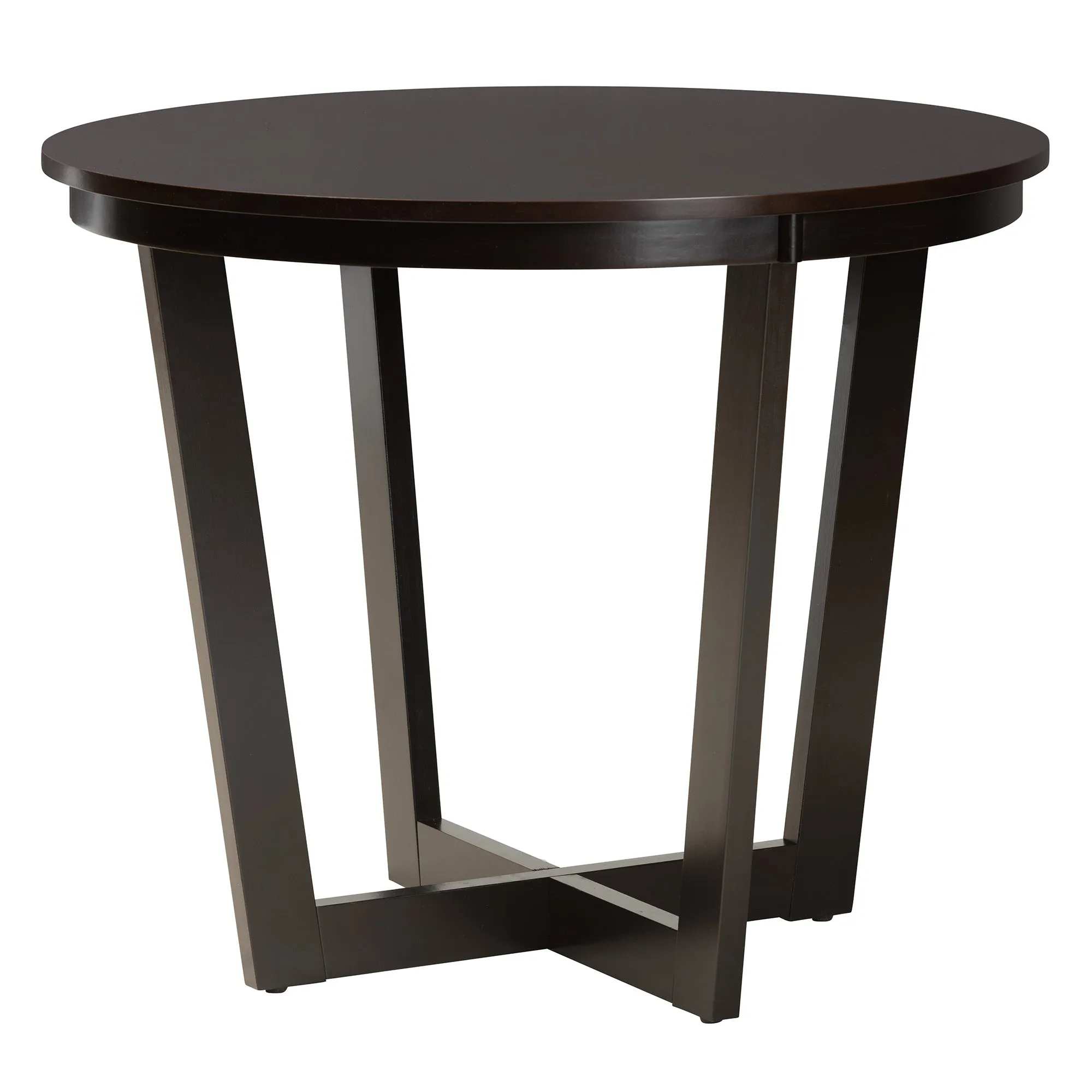 Baxton Studio Estelle Modern Grey Fabric and Dark Brown Finished Wood 5-Piece Dining Set