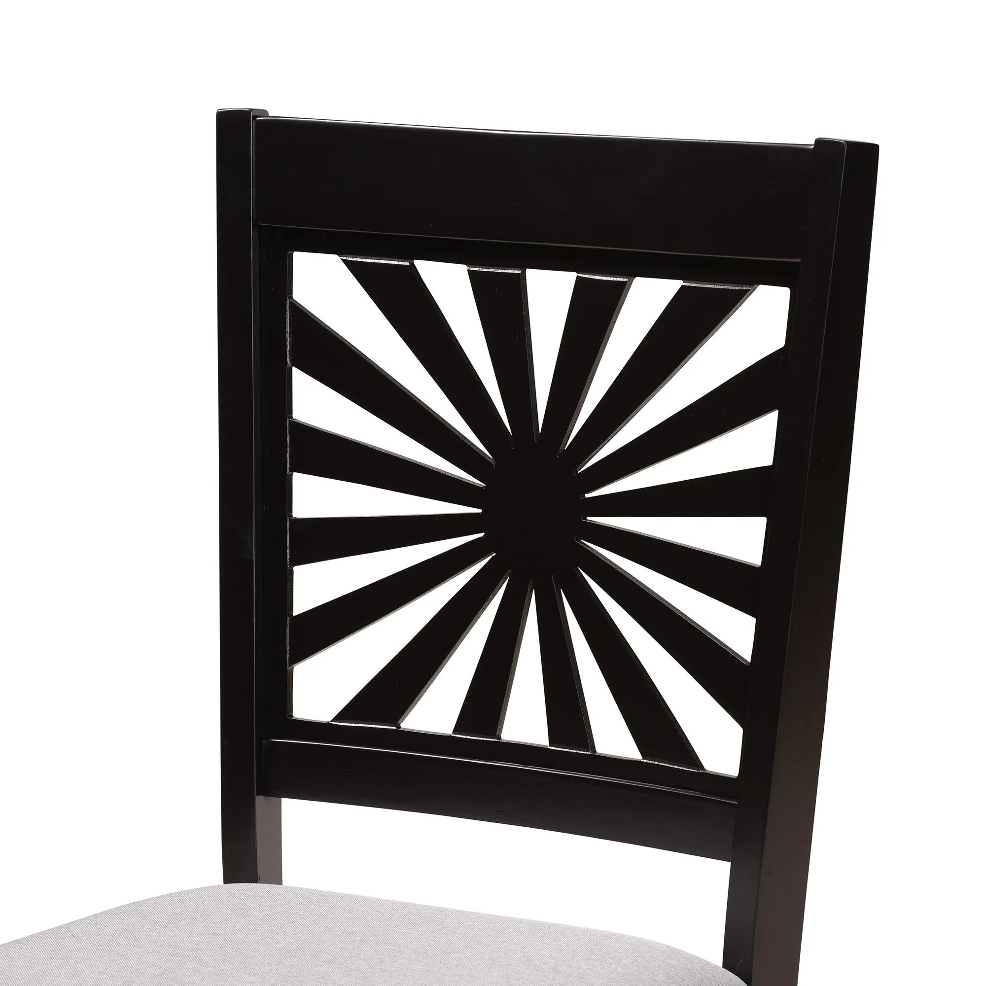 Baxton Studio Olympia Modern Beige Fabric and Espresso Brown Finished Wood 5-Piece Dining Set