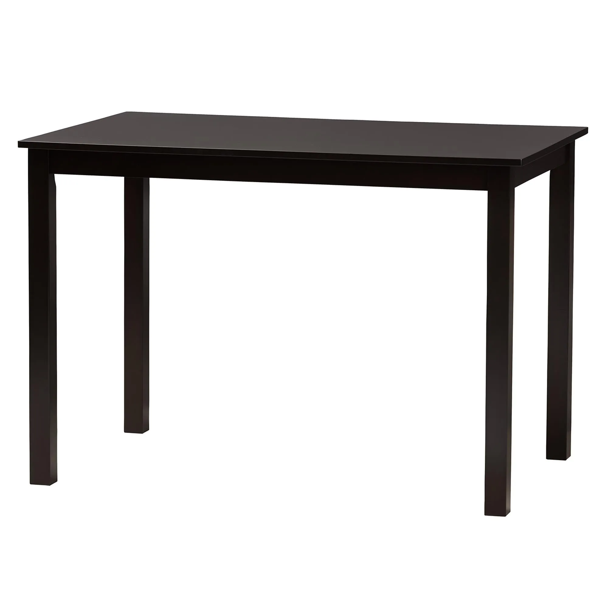Baxton Studio Olympia Modern Beige Fabric and Espresso Brown Finished Wood 5-Piece Dining Set
