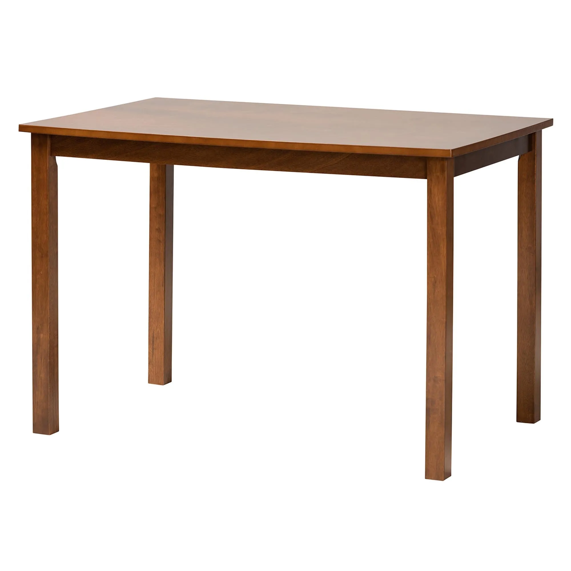 Baxton Studio Olympia Modern Beige Fabric and Espresso Brown Finished Wood 5-Piece Dining Set