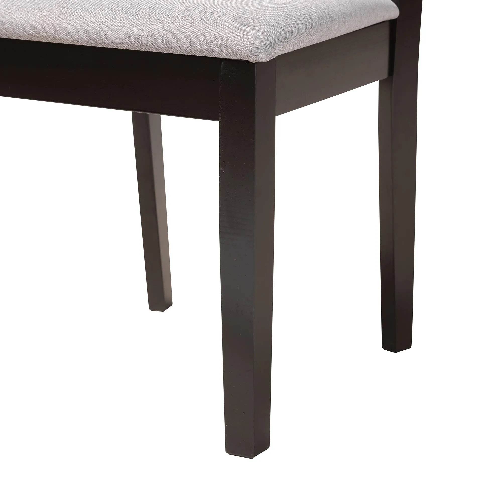 Baxton Studio Olympia Modern Beige Fabric and Espresso Brown Finished Wood 5-Piece Dining Set