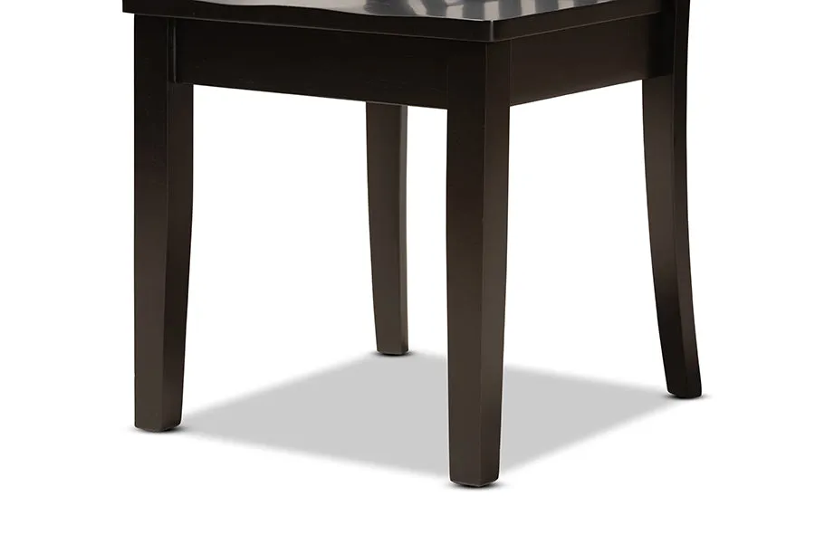 Baxton Studio Sasa Modern and Contemporary Dark Brown Finished Wood 5-Piece Dining Set