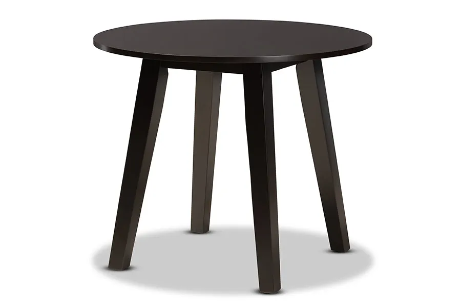 Baxton Studio Torin Modern and Contemporary Dark Brown Faux Leather Upholstered and Dark Brown Finished Wood 5-Piece Dining Set