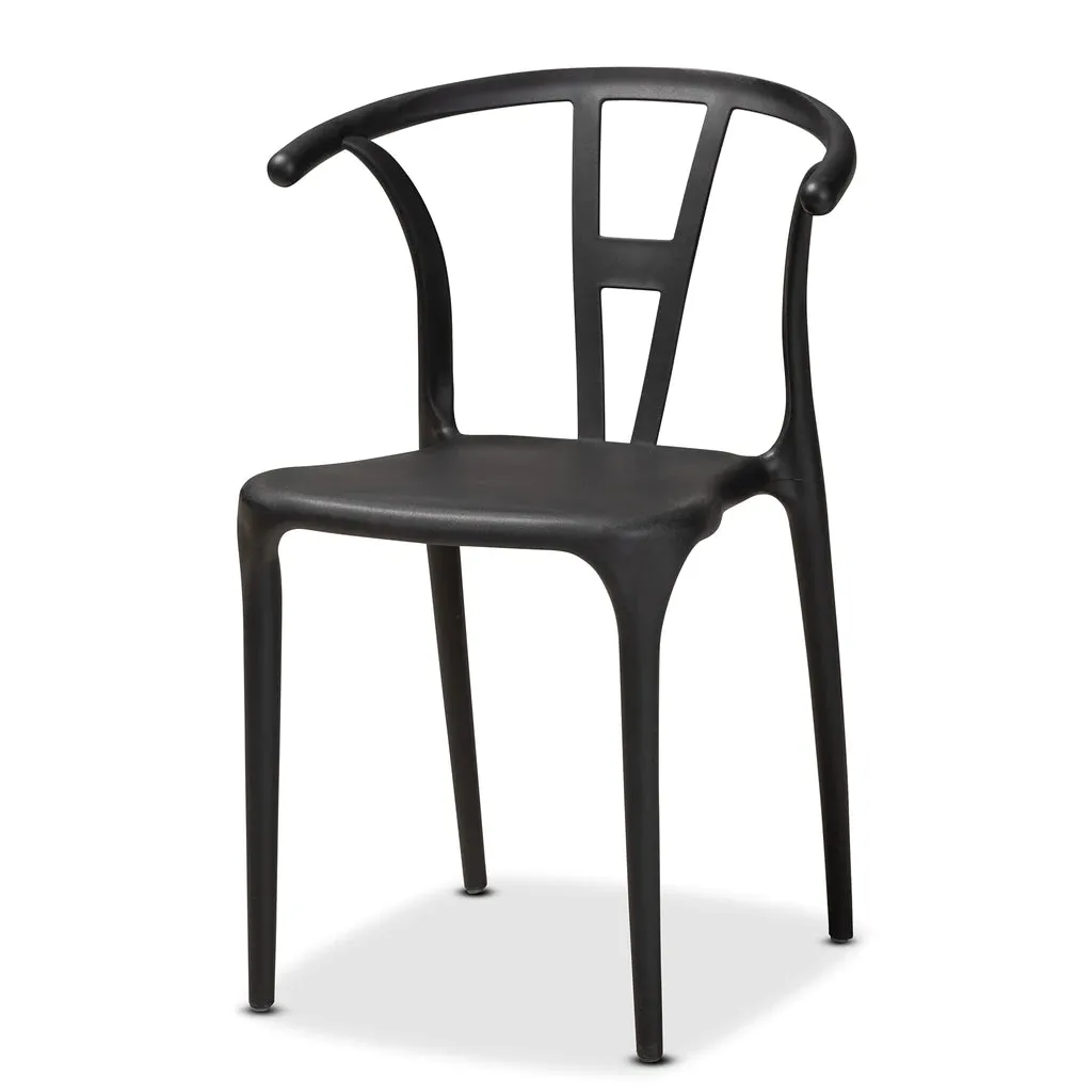 Baxton Studio Warner Modern And Contemporary Beige Plastic 4-Piece Dining Chair Set