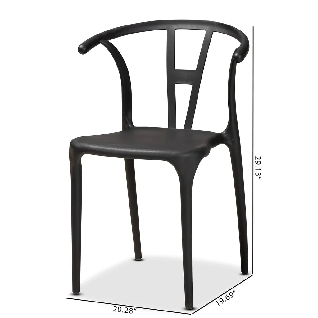Baxton Studio Warner Modern And Contemporary Beige Plastic 4-Piece Dining Chair Set