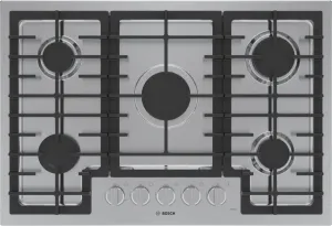 Bosch 30" 500 Series Red LED Light 5 Sealed Burners Gas Cooktop NGM5059UC