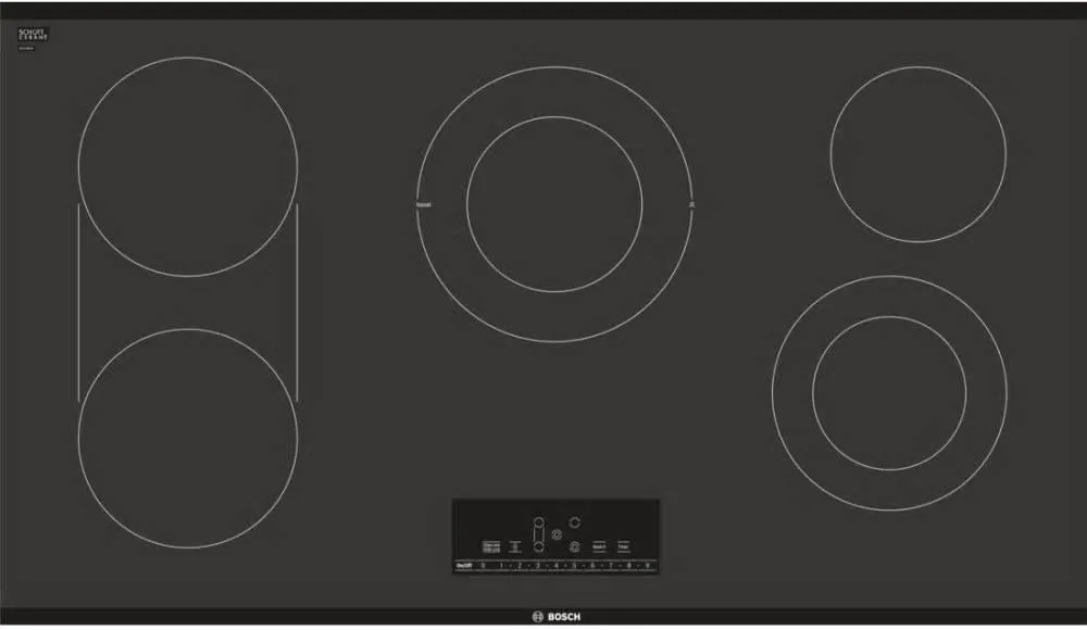Bosch 800 Series 36" 5 Smoothtop Burner Elements Electric Cooktop NET8668UC