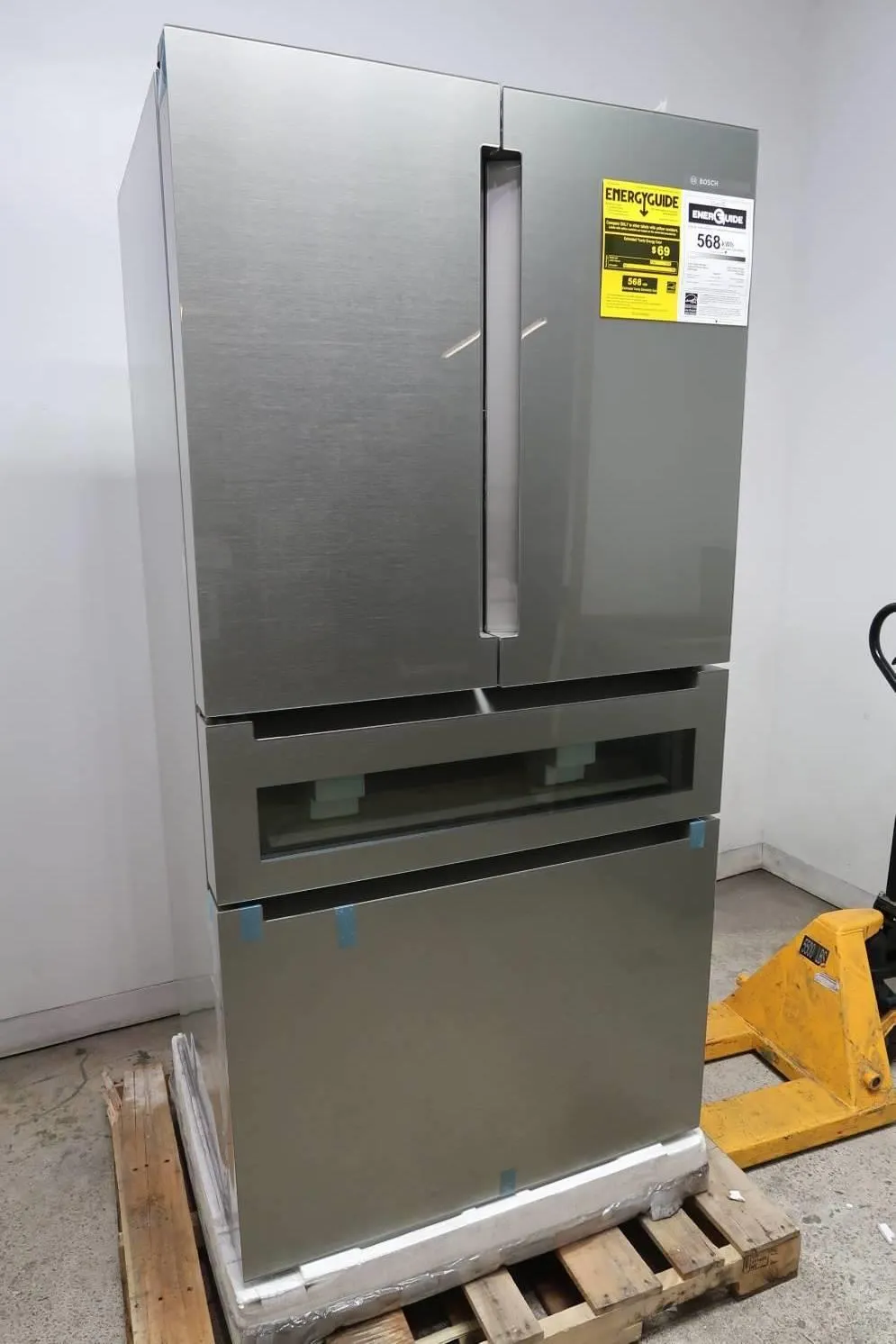 Bosch 800 Series 36" SS 20.5 Cu. Ft 4 French Door Smart Refrigerator B36CL81ENG