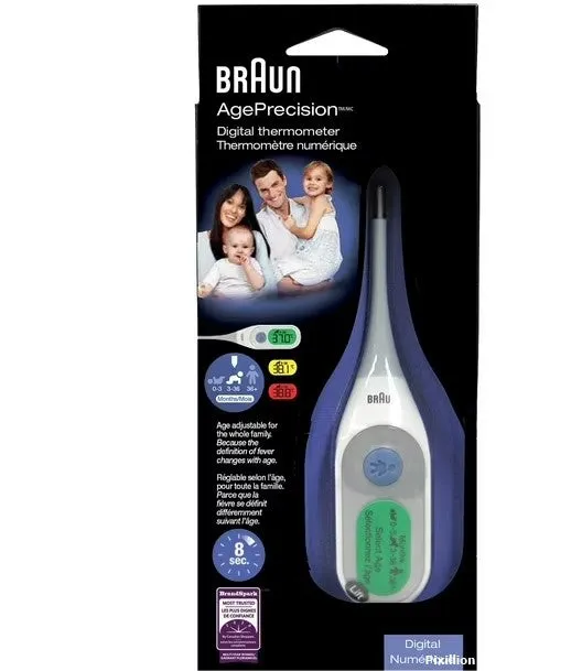 Braun Thermometer, Age precision Technology, White