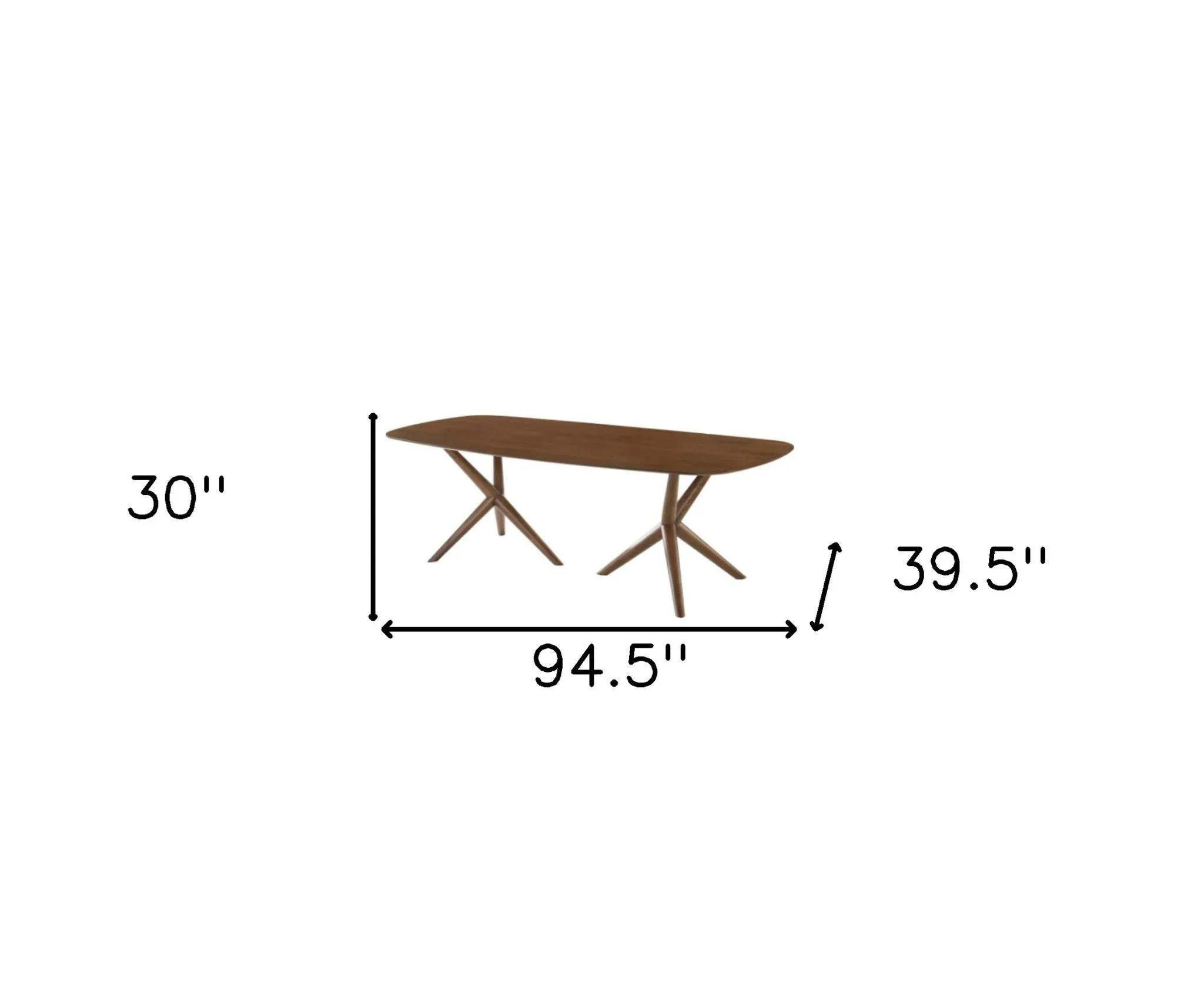 Brown Solid Manufactured Wood Dining Table By Homeroots