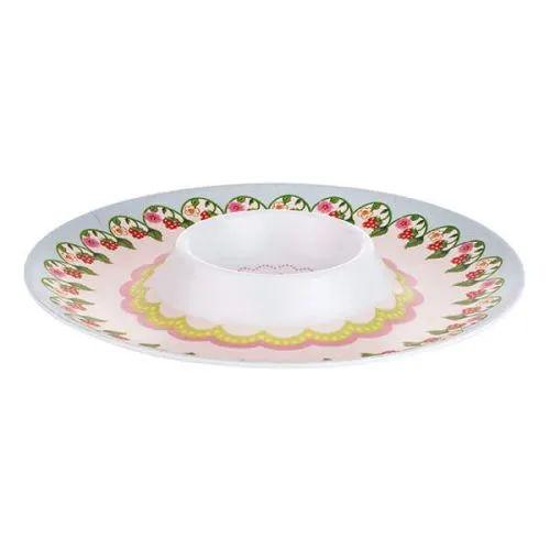 Cath Kidston Melamine Strawberry Chip & Dip Plate