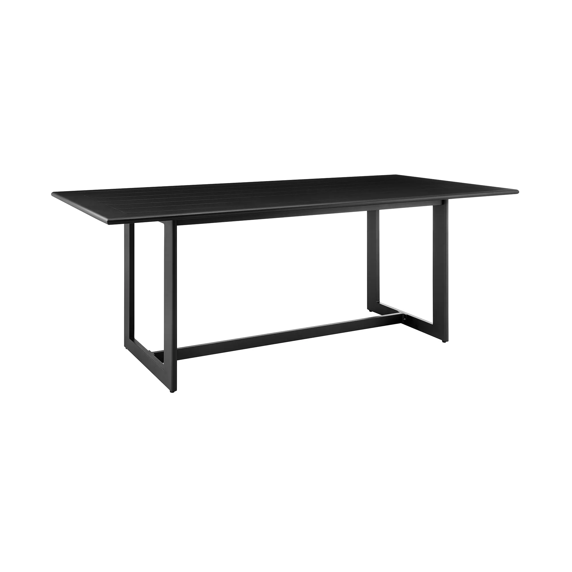 Cayman Outdoor Patio 7-Piece Dining Table Set in Aluminum with Gray Cushions By Armen Living