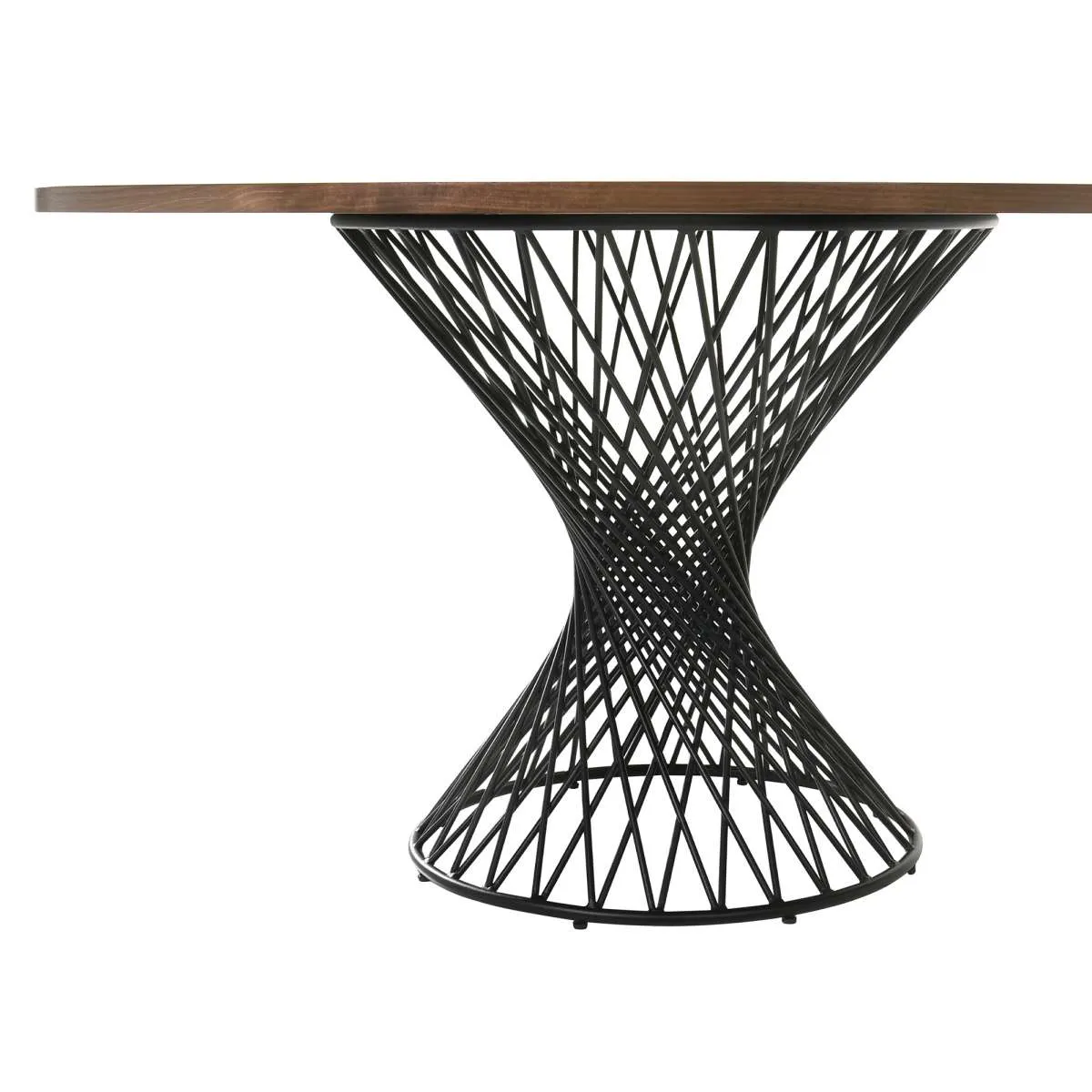 Cirque and Lima 5 Piece Walnut Round Dining Set By Armen Living