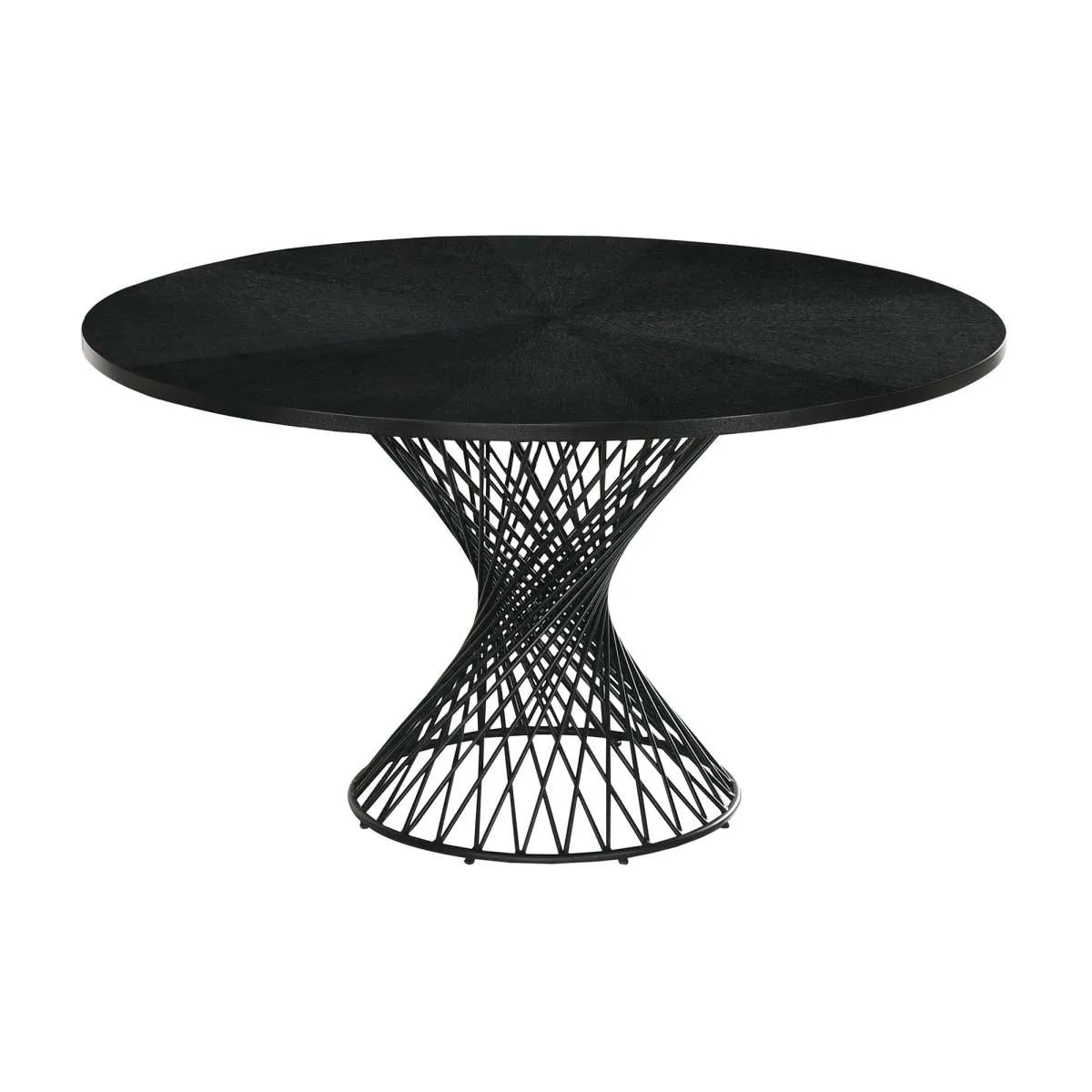 Cirque and Polly 5 Piece Black Round Dining Set By Armen Living