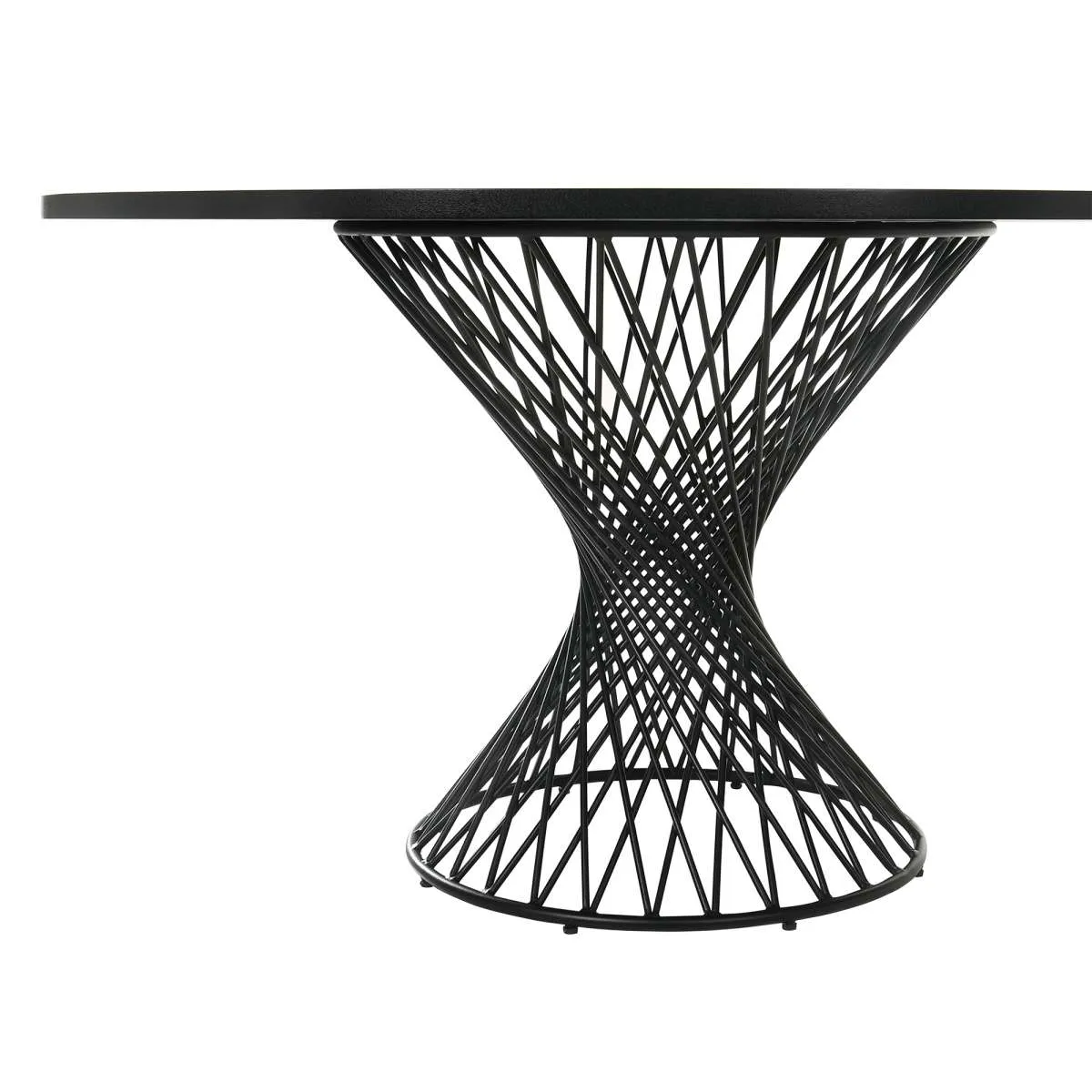 Cirque and Polly 5 Piece Black Round Dining Set By Armen Living