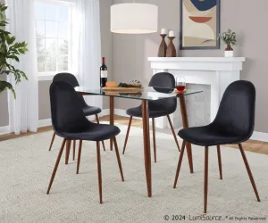 Clara-Pebble Dining Set - 5 Piece By LumiSource - DS5-CLRAWLCL 4PEBVWLBK