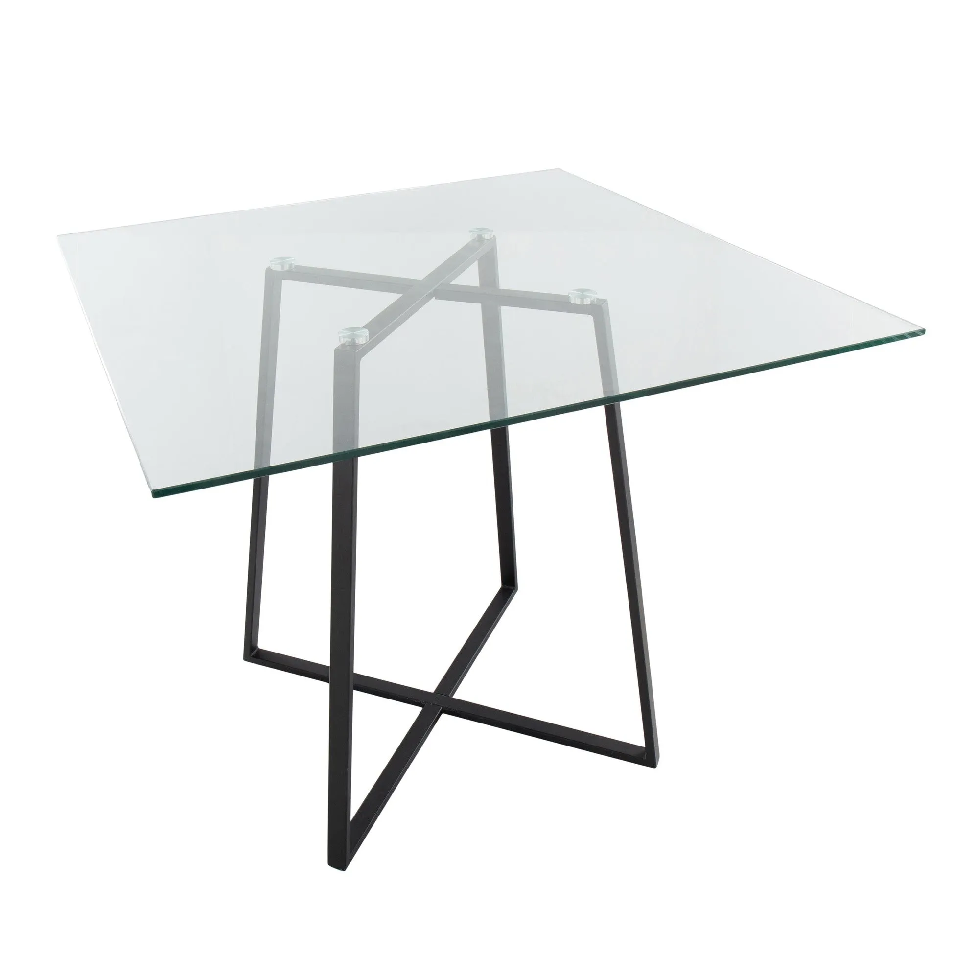 Cosmo Square Dining Table Transparent By LumiSource - DT-COSMOSQ2 BKGL