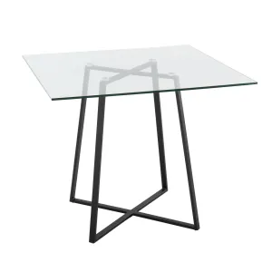 Cosmo Square Dining Table Transparent By LumiSource - DT-COSMOSQ2 BKGL