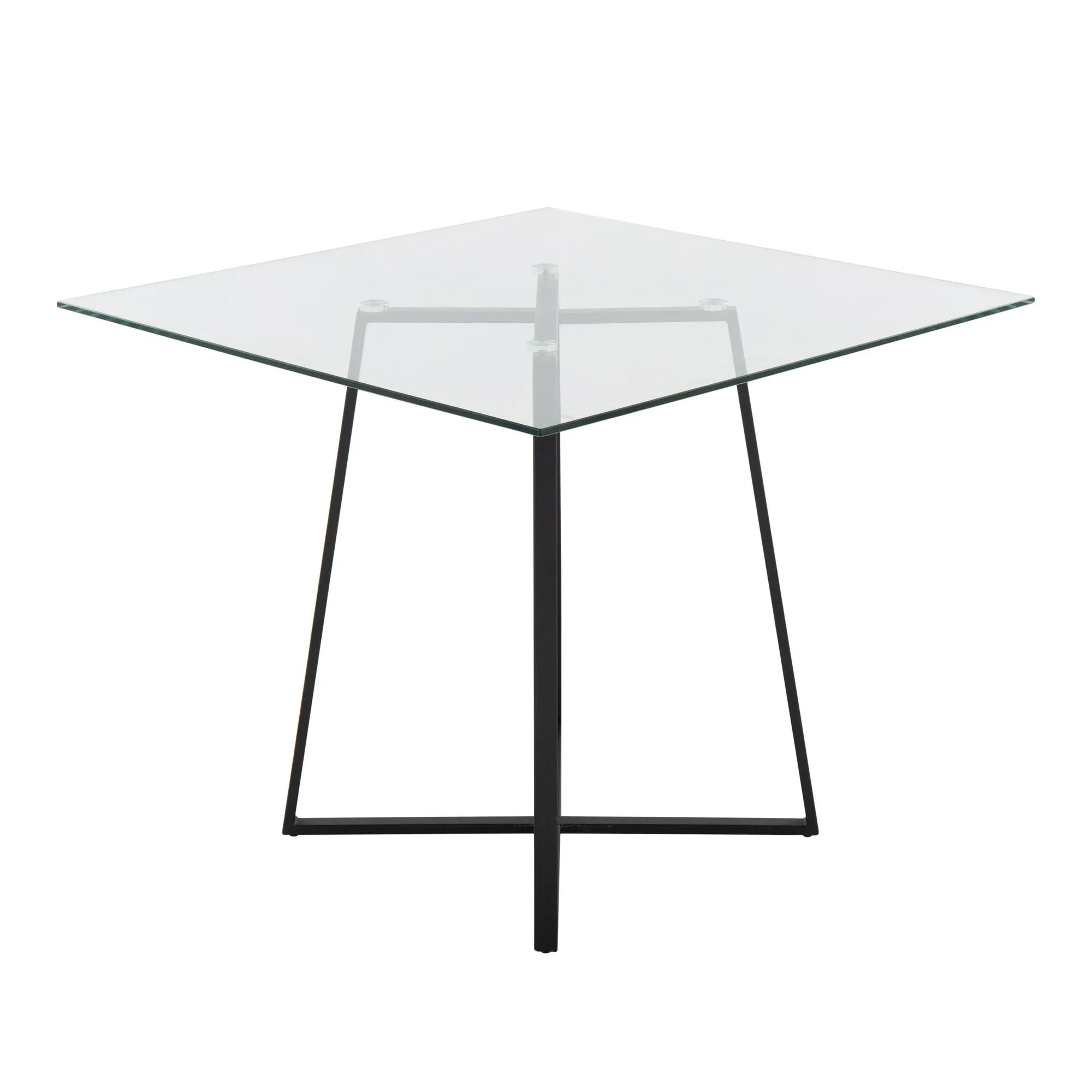 Cosmo Square Dining Table Transparent By LumiSource - DT-COSMOSQ2 BKGL