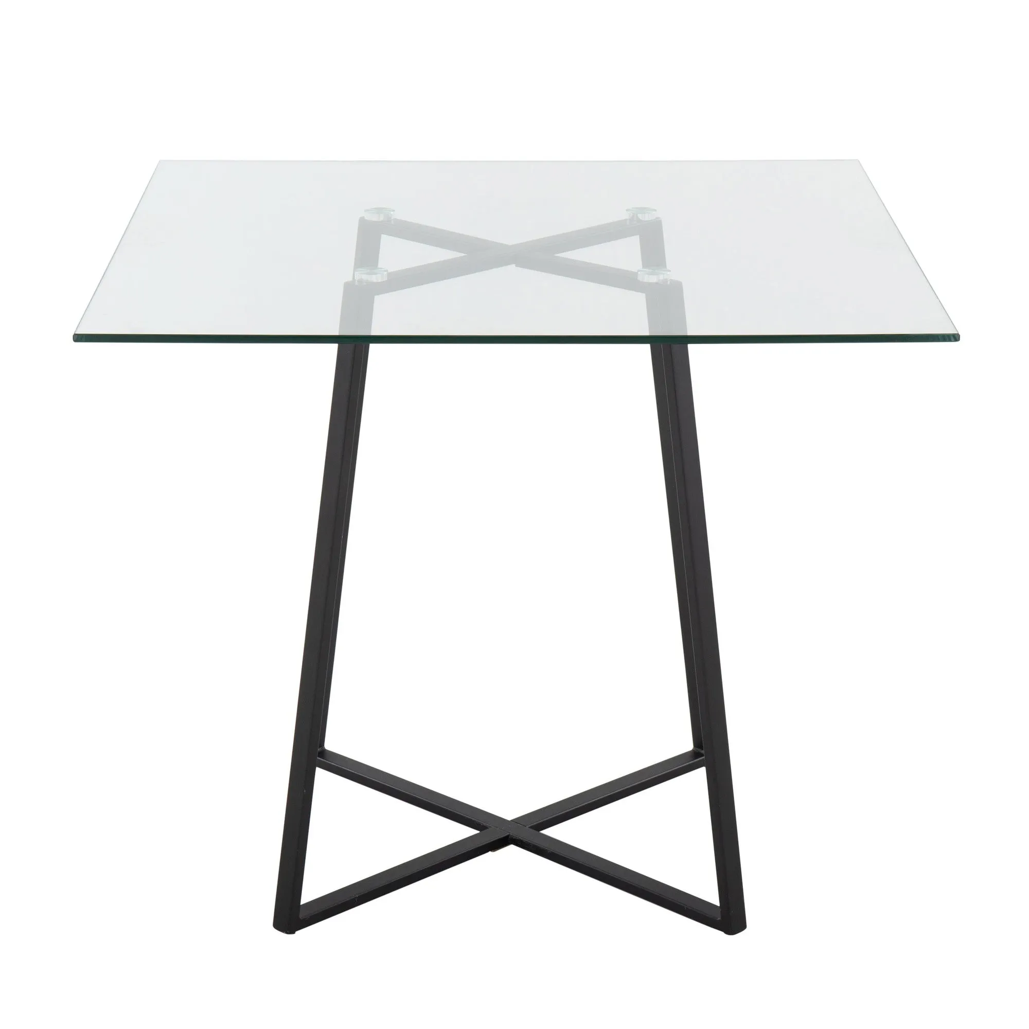 Cosmo Square Dining Table Transparent By LumiSource - DT-COSMOSQ2 BKGL