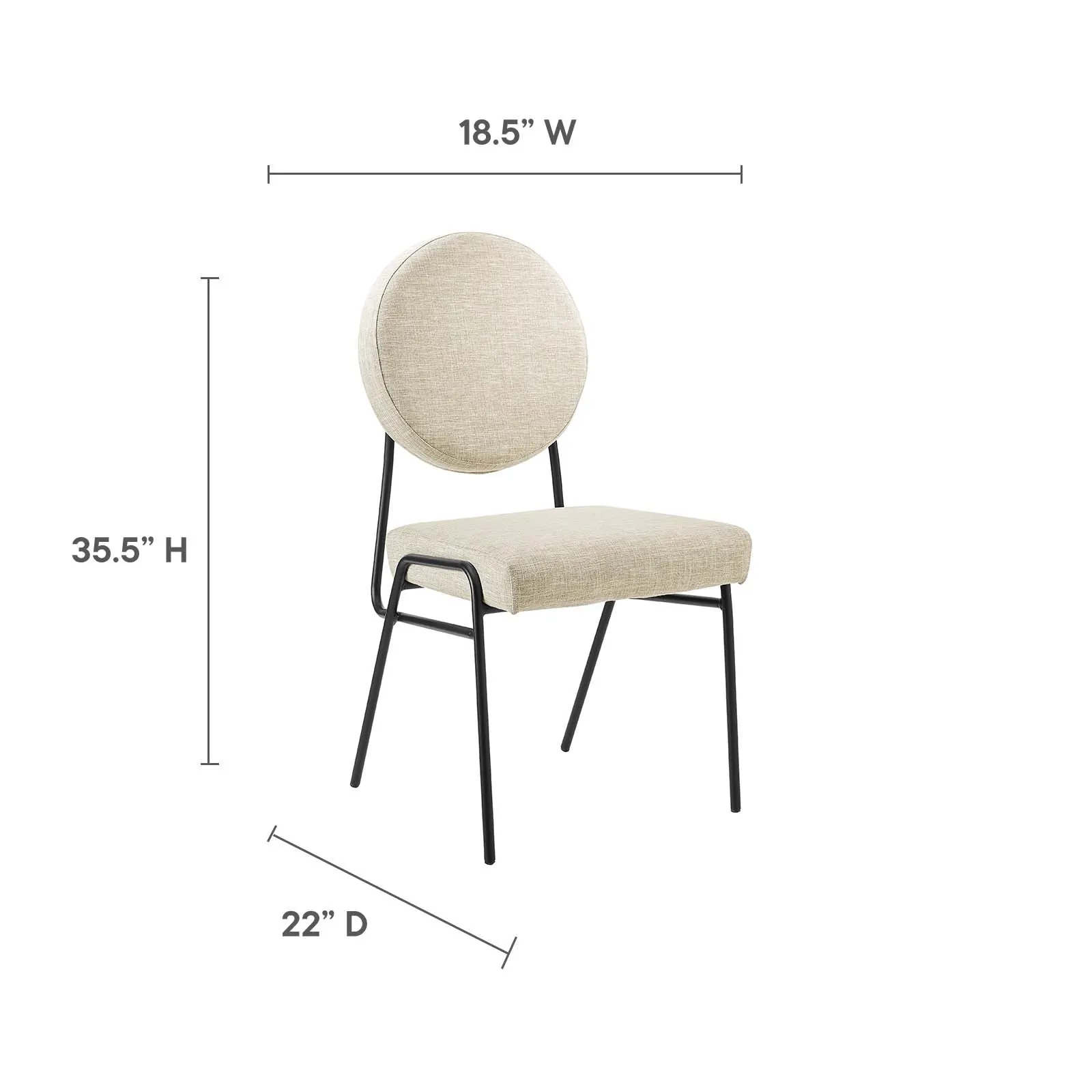 Craft Upholstered Fabric Dining Side Chairs By Modway - EEI-6253