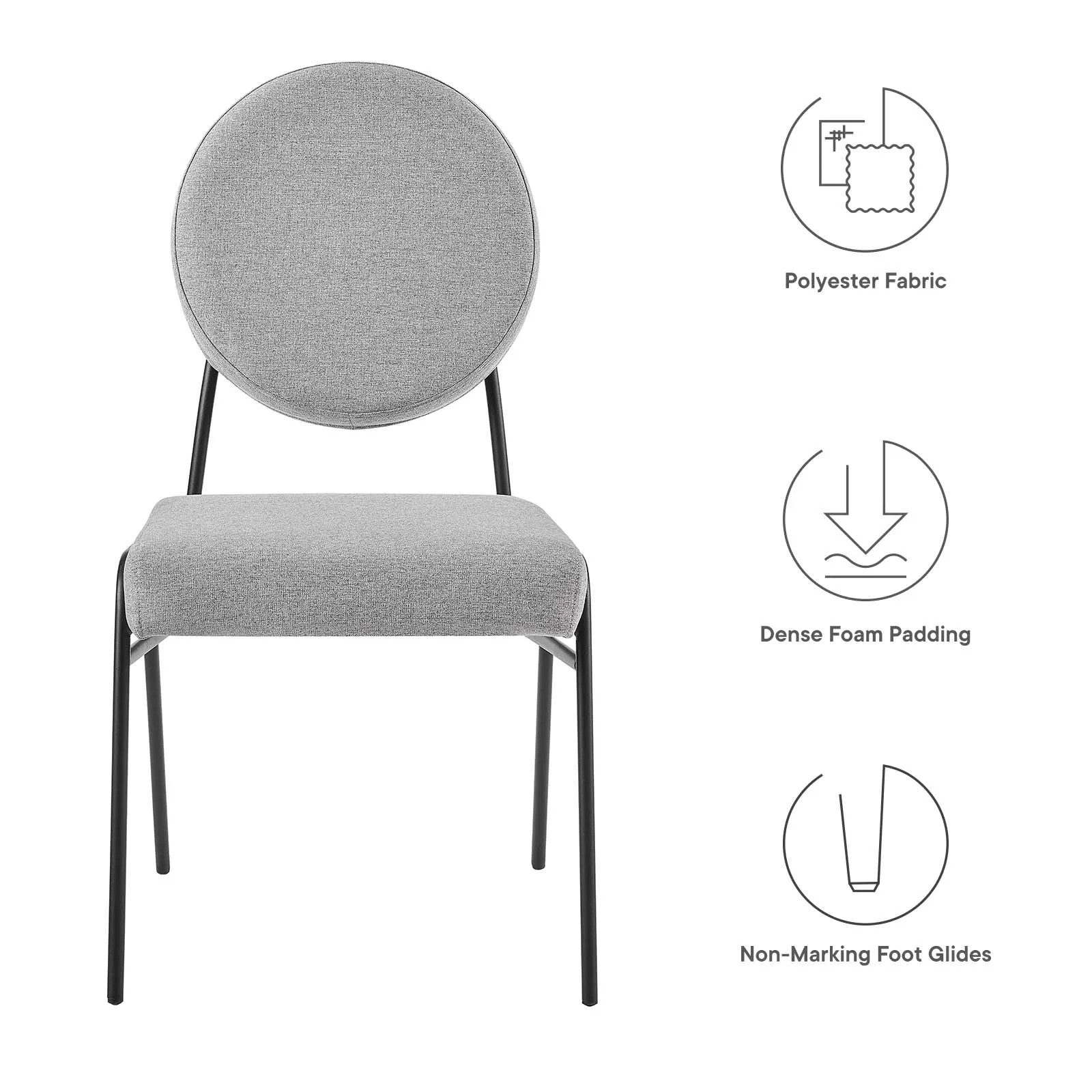 Craft Upholstered Fabric Dining Side Chairs By Modway - EEI-6253
