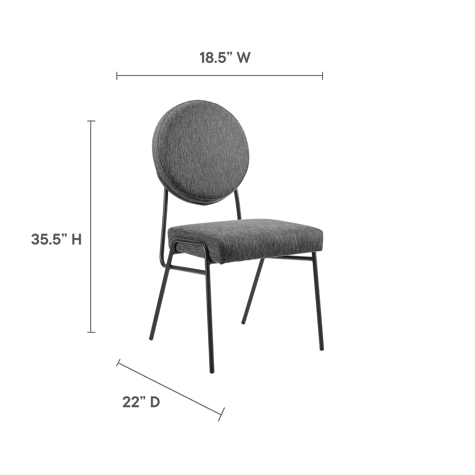 Craft Upholstered Fabric Dining Side Chairs By Modway - EEI-6253