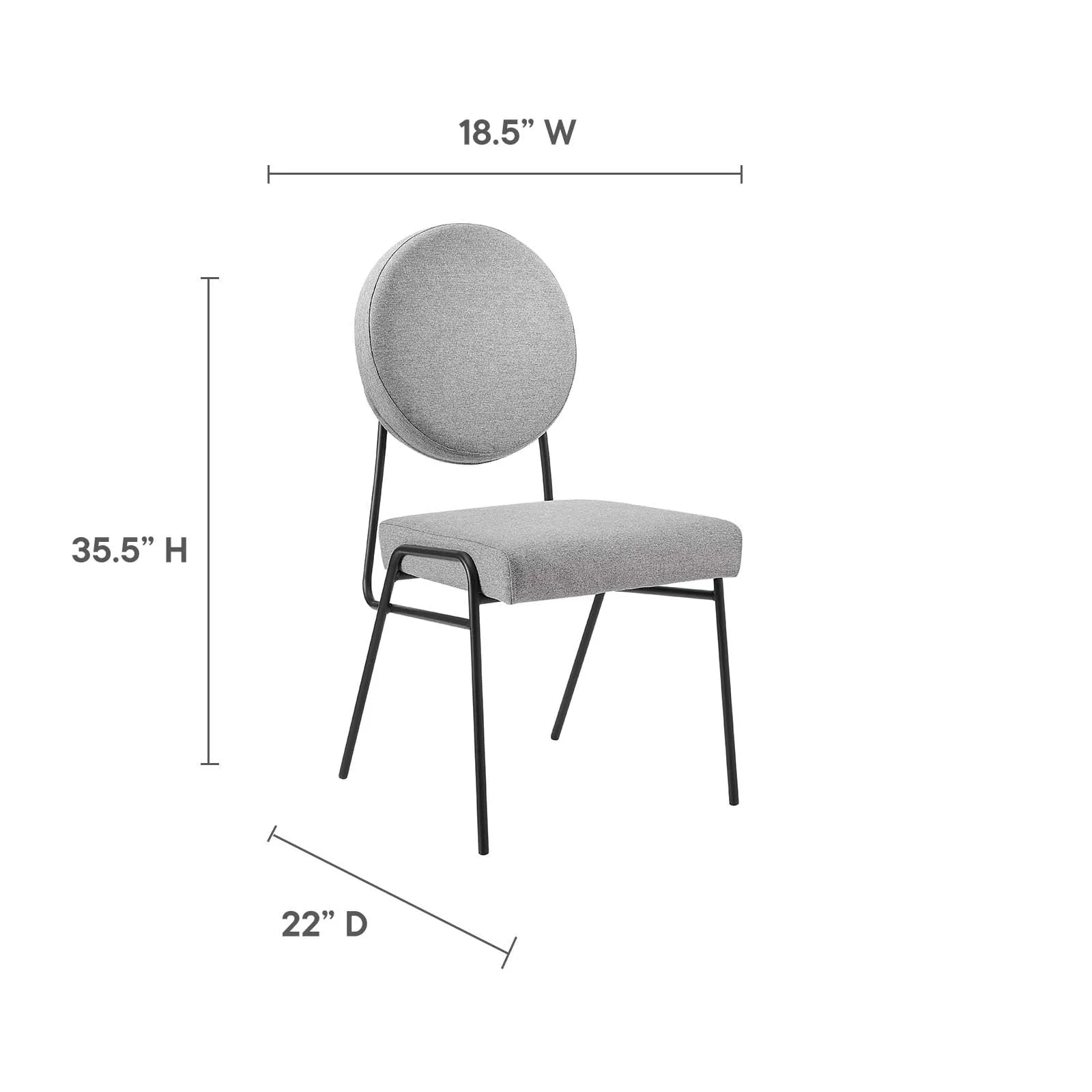 Craft Upholstered Fabric Dining Side Chairs By Modway - EEI-6253