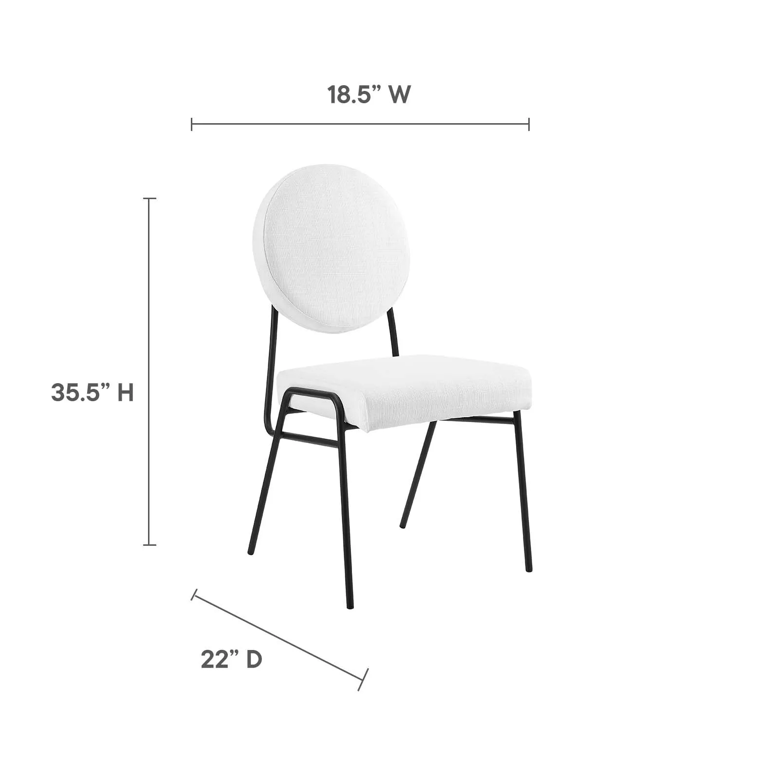 Craft Upholstered Fabric Dining Side Chairs By Modway - EEI-6253