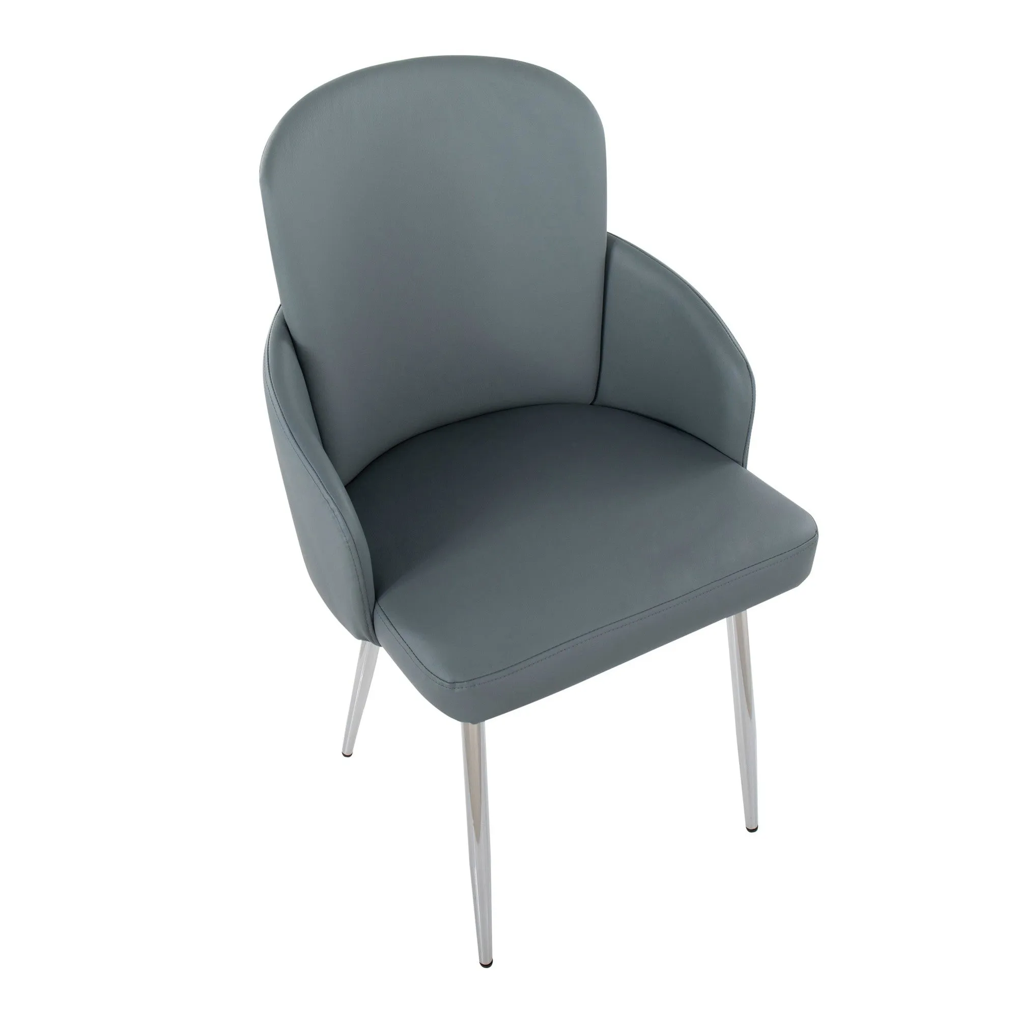 Dahlia Dining Chair - Set of 2 Gray By LumiSource - CH-DAHLIA2 SVGY2