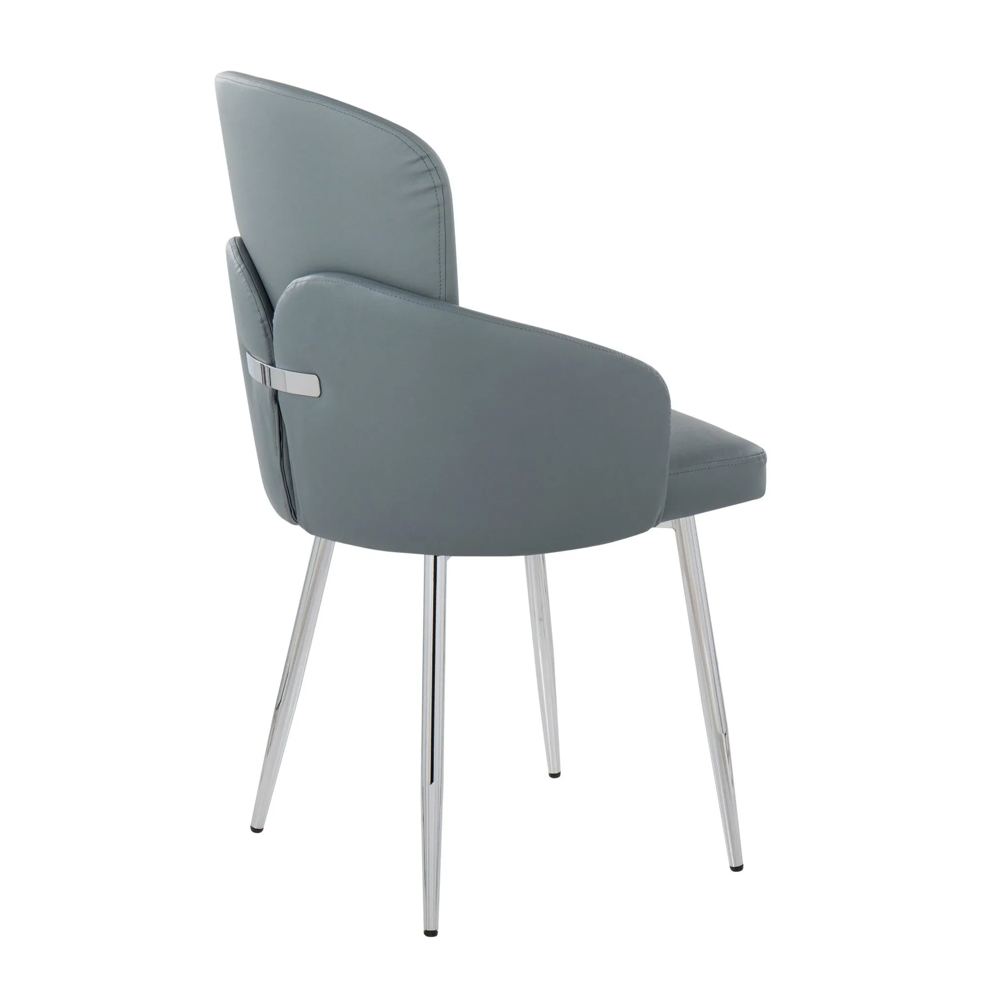 Dahlia Dining Chair - Set of 2 Gray By LumiSource - CH-DAHLIA2 SVGY2