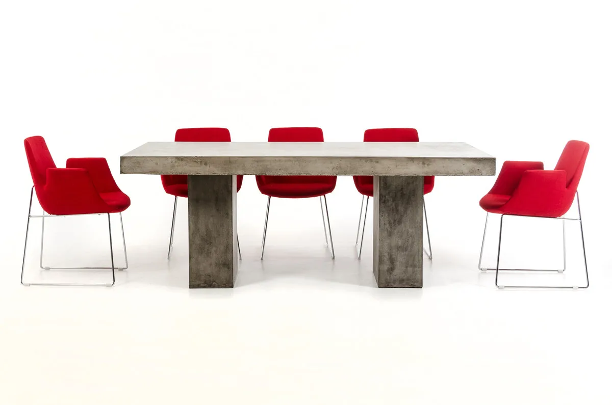 Dark Gray Concrete Dining Table By Homeroots