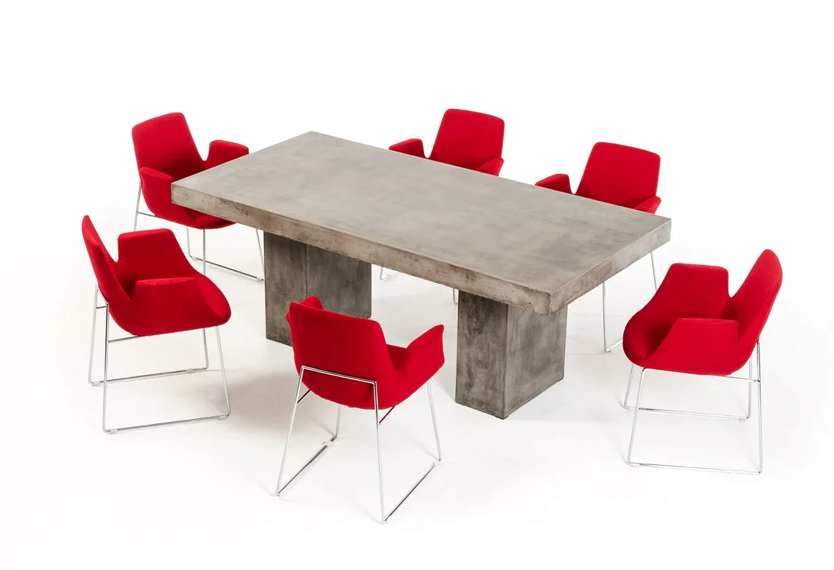 Dark Gray Concrete Dining Table By Homeroots