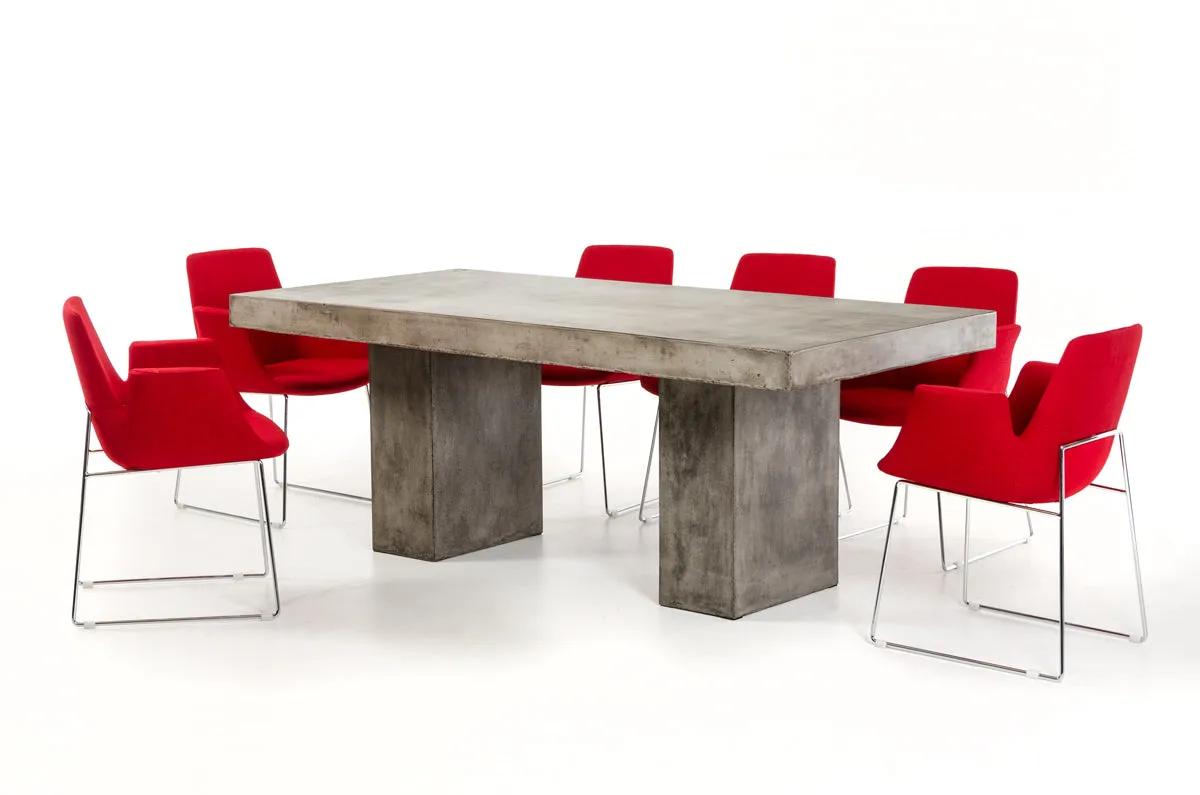 Dark Gray Concrete Dining Table By Homeroots