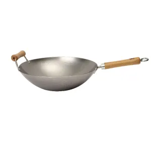 Dexam School of Wok 14" Carbon Steel Wok