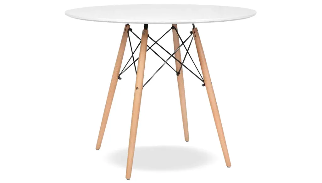 Eiffel Dining Table 32" Round White By Modholic
