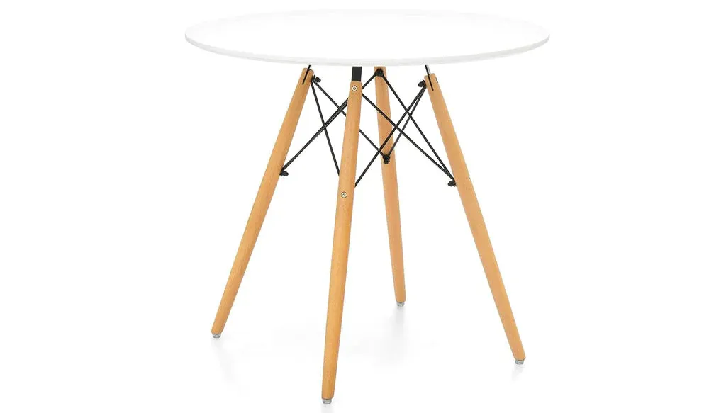 Eiffel Dining Table 32" Round White By Modholic
