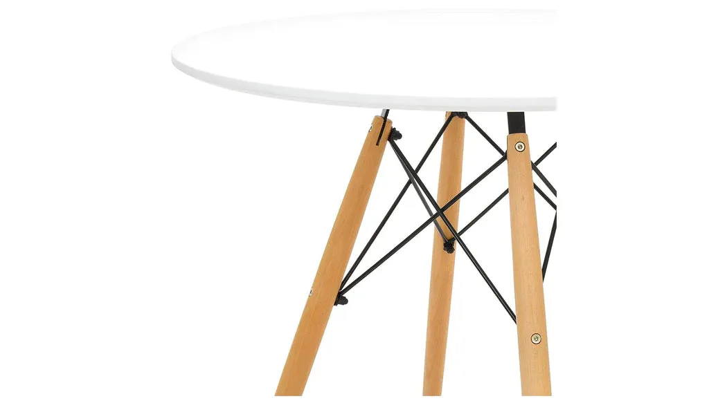 Eiffel Dining Table 32" Round White By Modholic