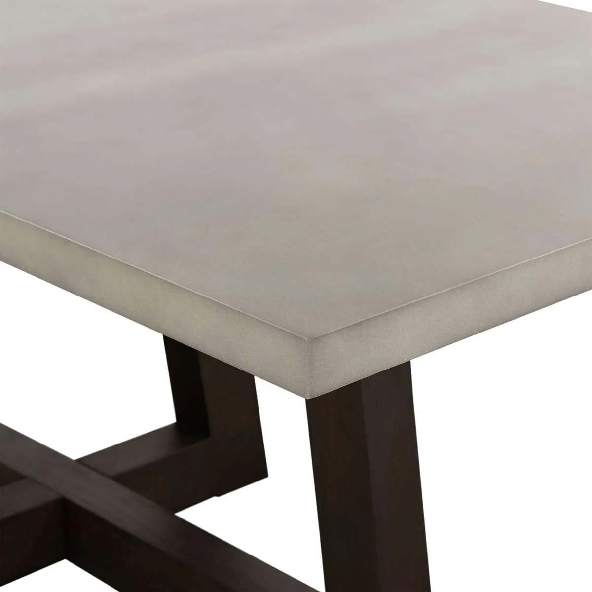 Elodie Gray Concrete and Dark Gray Oak Rectangle Dining Table By Armen Living