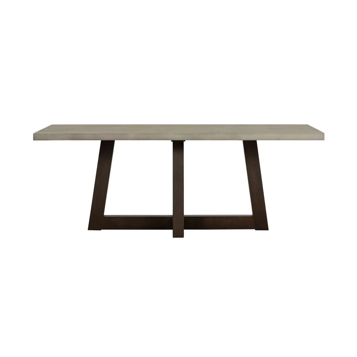 Elodie Gray Concrete and Dark Gray Oak Rectangle Dining Table By Armen Living